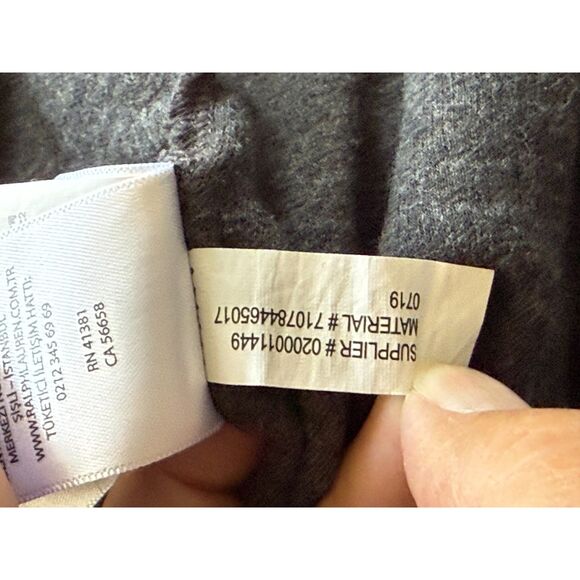 Polo Ralph Lauren Men's Quarter Zip Estate Rib Gray Longsleeve Shirt Sz XL - Picture 7 of 8